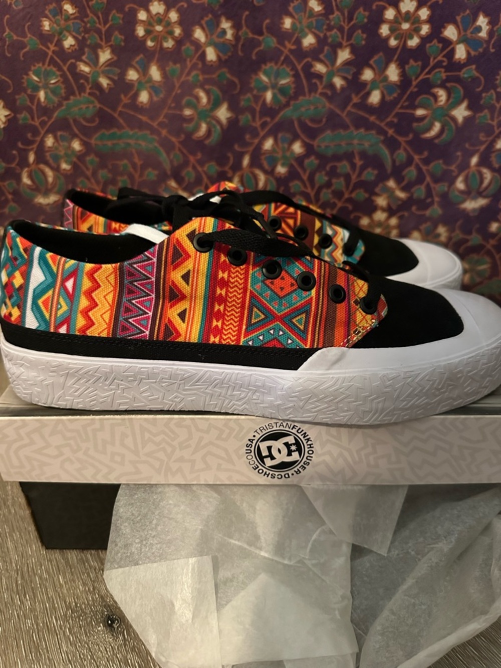 DC Shoes T-Funk Lo S (Mexican blanket print) sz 10 Brand New!